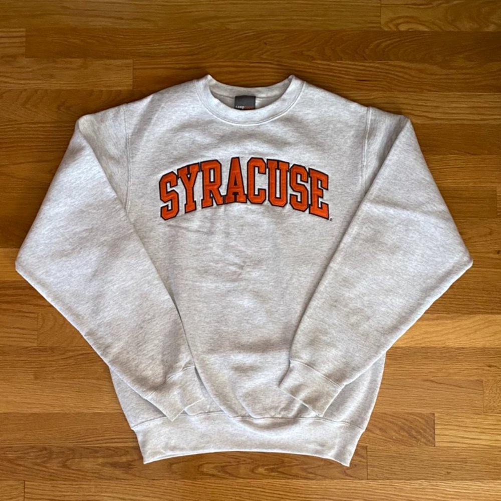 Syracuse University Embroidered Letters Crewneck